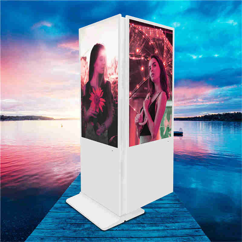 43 inch Floor Upstanding Double Sided Digital Sigage Kiosk Revertising Player Billboard for shopping mall, traile marke and bank lobby